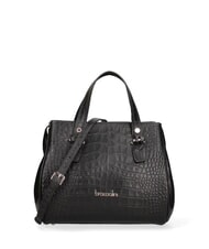 BRACCIALINI ZOE CROCO Bedruckte Lederhandtasche - Damentaschen
