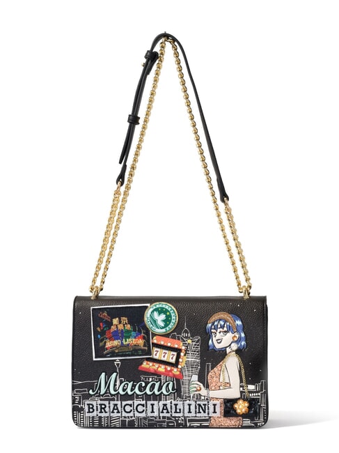 BRACCIALINI CARTOLINE MACAO Wandelbare Schultertasche multi - Damentaschen