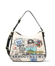 BRACCIALINI CARTOLINE SINGAPORE Hobo-Tasche mit Schultergurt - Damentaschen