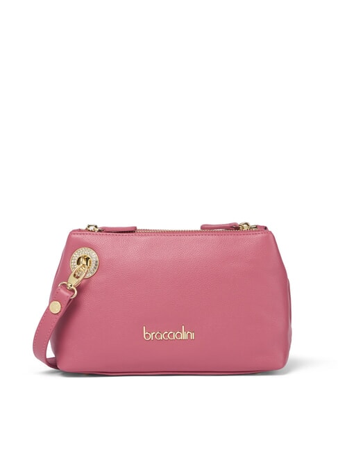BRACCIALINI NORA Kleine Umhängetasche aus Leder Rot - Damentaschen