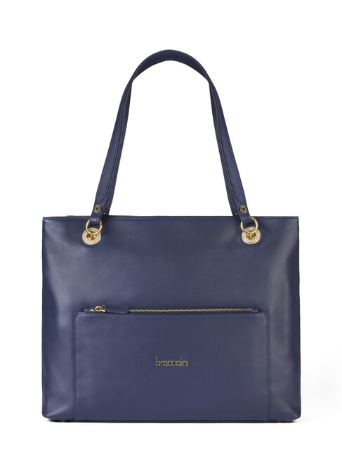 BRACCIALINI NORA Umhängetasche aus Leder mit Tasche Blau - Damentaschen