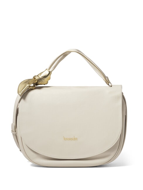 BRACCIALINI GRETA Ledertasche mit Schultergurt Beige - Damentaschen