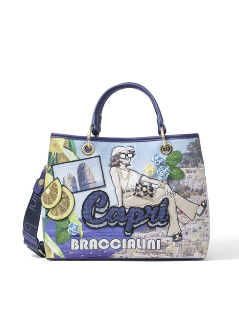 BRACCIALINI CARTOLINE CAPRI Handtasche mit Schultergurt multi - Damentaschen