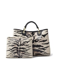 BRACCIALINI BETH PRINT Gro&szlig;e Handtasche mit Clutch Tiger - Damentaschen - 1