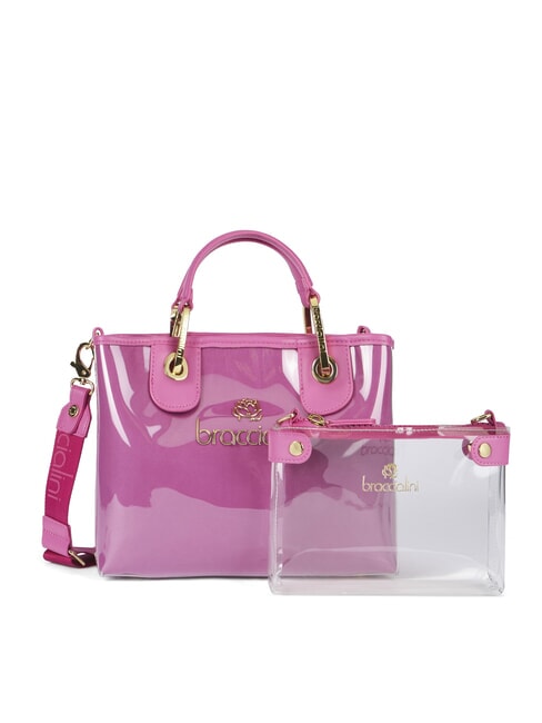BRACCIALINI BETH JELLY Kleine glänzende Handtasche mit Beutel Fuchsie - Damentaschen