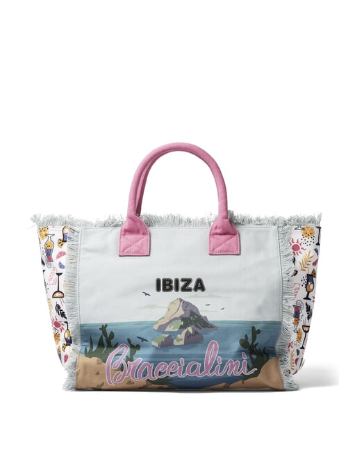 BRACCIALINI SUMMER Canvas-Tragetasche mit Aufdruck Ibiza - Damentaschen