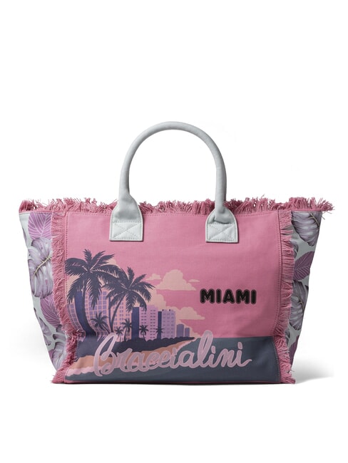 BRACCIALINI SUMMER Canvas-Tragetasche mit Aufdruck Miami - Damentaschen