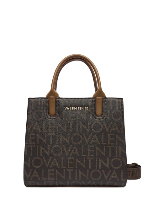 MARIO VALENTINO REGINA RE Handtasche mit Allover-Logo-Print dunkel/natur - Damentaschen