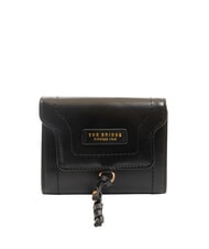 THE BRIDGE ELBA Mittelgro&szlig;e Brieftasche aus Leder Schwarzes Gold - Brieftaschen Damen - 1