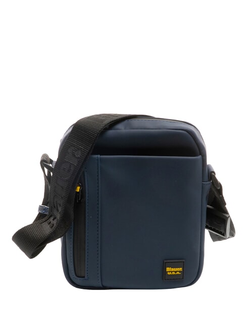 BLAUER RUBBER Kleine gummierte Tasche NAVY BLAU - Umhängetaschen Herren