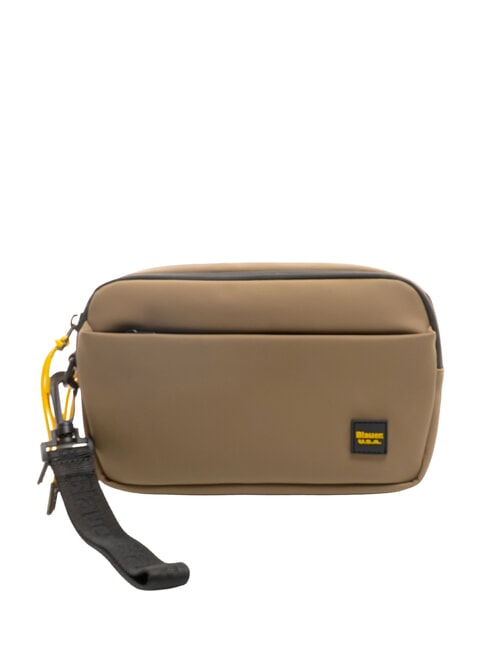 BLAUER RUBBER Gummierte Herren-Clutch MILITÄRGRÜN - Tablettmappe &amp; Organizer