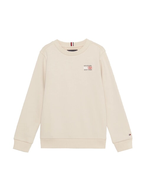 TOMMY HILFIGER TH KIDS Sweatshirt mit Rundhalsausschnitt und Logo-Wappen Kaschmircreme - Sweatshirts Kinder