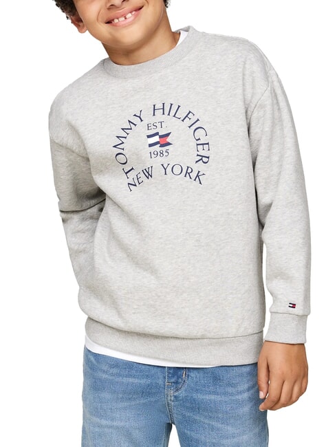 TOMMY HILFIGER TH KIDS Sweatshirt mit Rundhalsausschnitt und Print hellgrau meliert - Sweatshirts Kinder