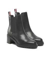 TOMMY HILFIGER TH Stiefeletten aus Leder Schwarz - Damenschuhe - 1