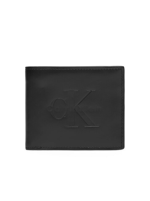 CALVIN KLEIN BOLD LOGO Lederbrieftasche auf Schwarz - Brieftaschen Herren