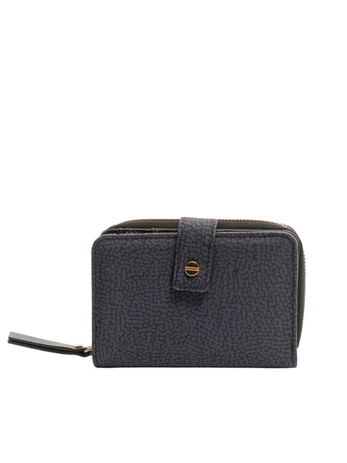 BORBONESE FLEXOS SOFT Mittelgroße Geldbörse mit Münzfach Schwarz - Brieftaschen Damen