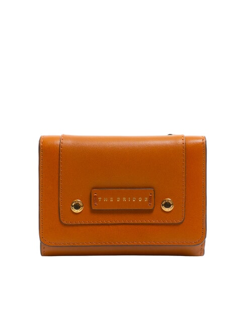 THE BRIDGE CECILIA Lederbrieftasche Cognac / Gold - Brieftaschen Damen