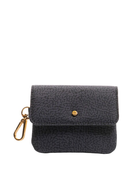 BORBONESE FLEXOS SOFT Münzbörse mit Karabiner Schwarz - Brieftaschen Damen