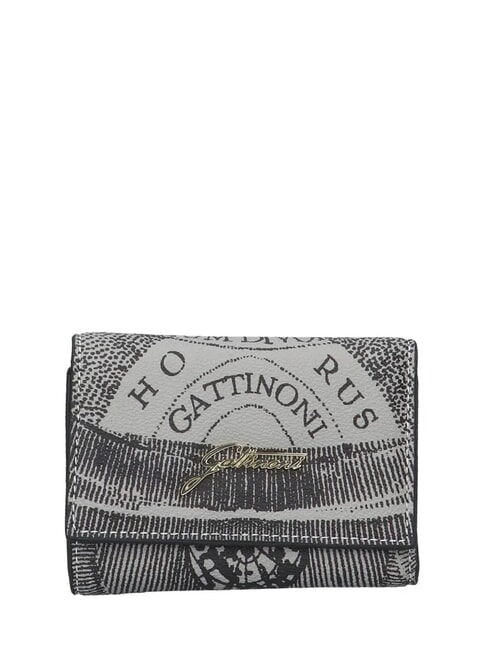 GATTINONI PLANETARIUM Kleine Geldbörse mit Überschlag monochrom hellgrau/schwarz - Brieftaschen Damen