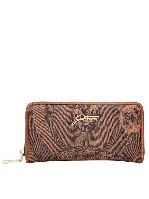 GATTINONI PLANETARIUM Großes Portemonnaie mit Rundum-Reißverschluss einfarbig hellbraun - Brieftaschen Damen