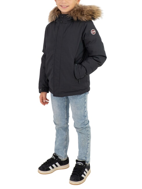 COLMAR RECALL KIDS Wattierte Jacke mit Kapuze schwarze Spitze - Kinder Jacken