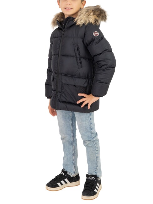 COLMAR E-CONCRETE Daunenjacke mit Kapuze schwarzer Vulkan - Kinder Jacken