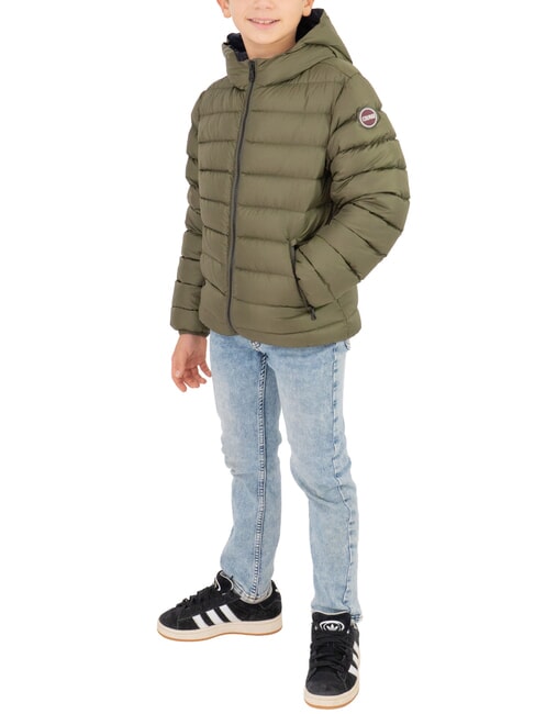 COLMAR E-CONCRETE KIDS Kurze Daunenjacke mit Kapuze Busch-Marineblau - Kinder Jacken