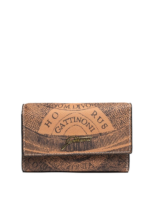GATTINONI PLANETARIUM Mittelgroße Geldbörse mit Klappe einfarbig hellbraun - Brieftaschen Damen
