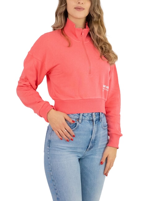 COLMAR LOOP Sweatshirt mit Stehkragen und halbem Reißverschluss Gewürzkoralle - Sweatshirts Damen