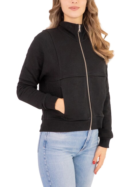 COLMAR CONNECTIVE Sweatshirt mit hohem Kragen und durchgehendem Reißverschluss Schwarz - Sweatshirts Damen