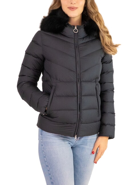 COLMAR CAPTION Damen Daunenjacke mit Kapuze Schwarz - Daunenjacken für Damen