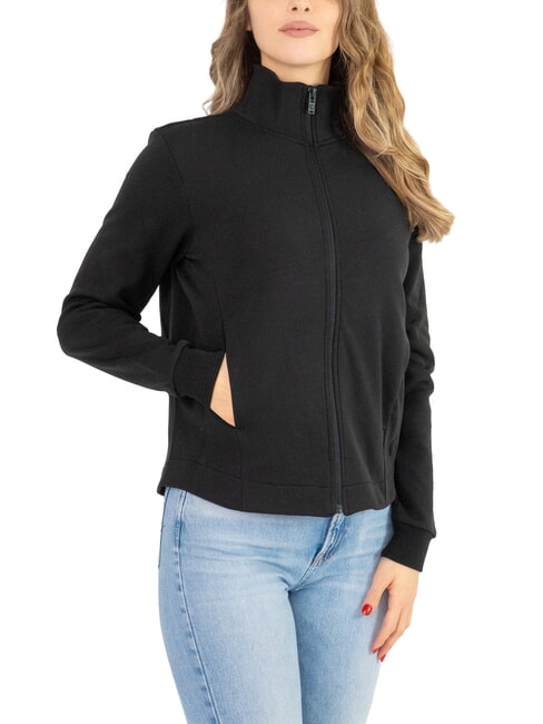 COLMAR COMMUTER Damen-Sweatshirt mit Stehkragen und Reißverschluss Schwarz - Sweatshirts Damen