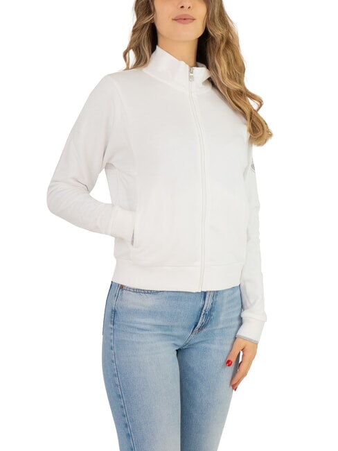 COLMAR CONNECTIVE Sweatshirt mit durchgehendem Reißverschluss und Stehkragen Weiß - Sweatshirts Damen