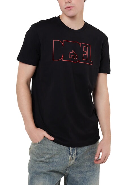 DIESEL T-DIEGOR Baumwoll-T-Shirt Schwarz - Herren-T-Shirts