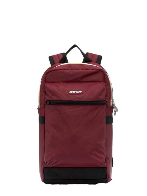 KWAY LAON Kleiner Nylonrucksack roter Syrah - Rucksäcke für Schule &amp; Freizeit