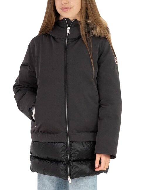 COLMAR PURENESS Daunenjacke aus zwei Materialien mit Kapuze Schwarz - Kinder Jacken