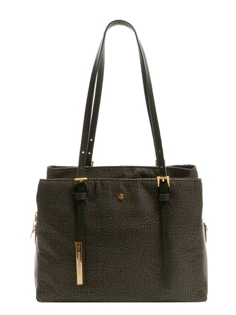 BORBONESE L'ECOLE NYLON Schultershopper, mit Schultergurt Lorbeer - Damentaschen