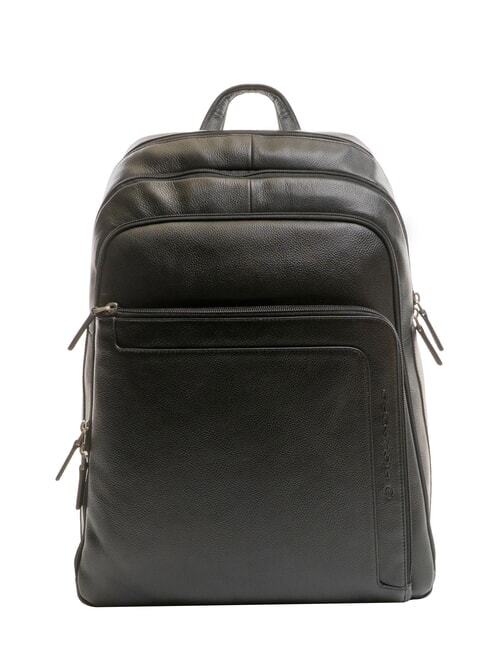 PIQUADRO X1 15,6-Zoll-Laptop-Rucksack aus Leder Schwarz - PC-Rucksäcke