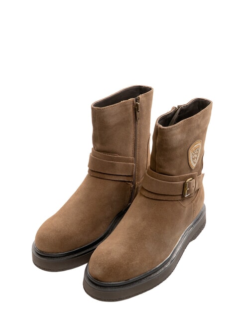 BLAUER CLARE Stiefeletten aus Leder Elefant - Damenschuhe