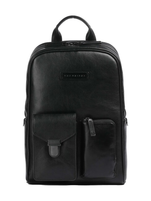 THE BRIDGE FILIPPO Lederrucksack, 13"-Laptopfach schwarz / mattes dunkles Ruthenium - PC-Rucksäcke