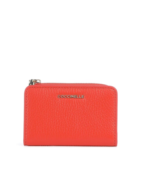 COCCINELLE METALLIC SOFT Kartenhalter aus Leder Gazpacho - Brieftaschen Damen