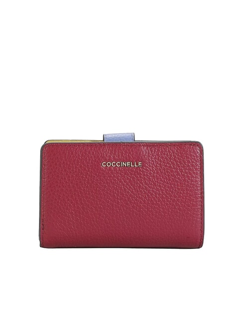 COCCINELLE METALLIC TRICOLOR Ledergeldbörse Sangria - Brieftaschen Damen