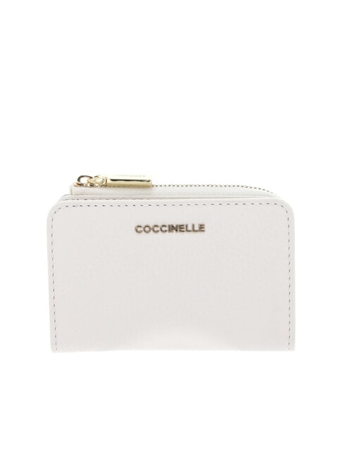 COCCINELLE METALLIC SOFT Kartenhalter aus Leder Weiß - Brieftaschen Damen