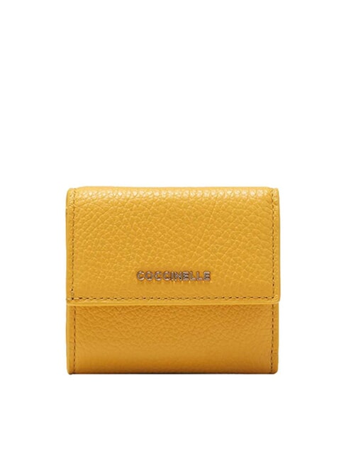 COCCINELLE METALLIC SOFT Portemonnaie aus genarbtem Leder sonnig - Brieftaschen Damen