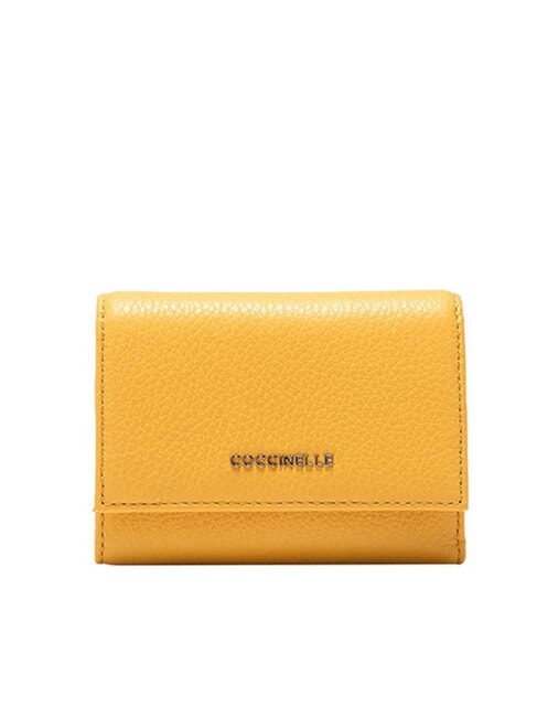 COCCINELLE METALLIC SOFT  Kleine Geldbörse aus Leder sonnig - Brieftaschen Damen