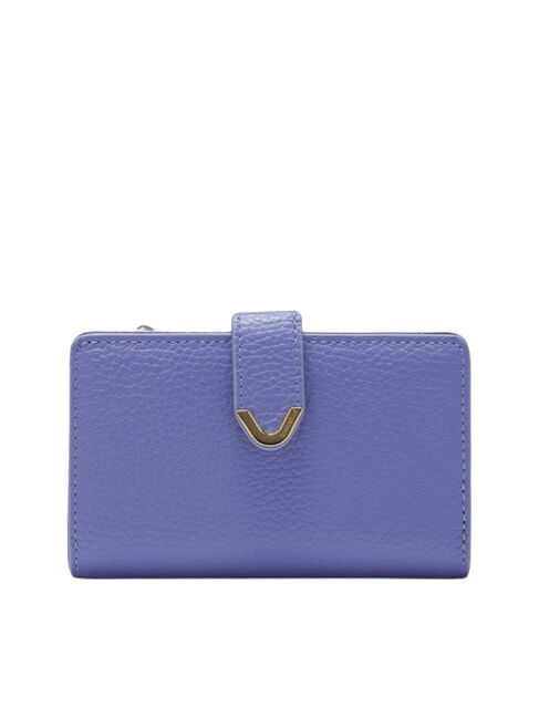 COCCINELLE DEW Mittelgroße Brieftasche aus gehämmertem Leder Blau - Brieftaschen Damen