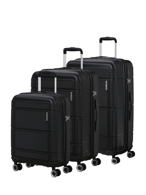 AMERICAN TOURISTER SPEEDPLAY 3er-Set Trolleys: Kabine, mittel, groß SCHWARZ - Trolleyset