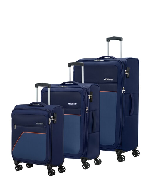 AMERICAN TOURISTER SKY SURFER Set mit 3 erweiterbaren Trolleys: Kabine, mittel und groß DUNKEL - Trolleyset