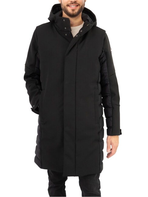 COLMAR NEWWARRIOR Lange Daunenjacke aus zwei Materialien Schwarz - Daunenjacken für Herren