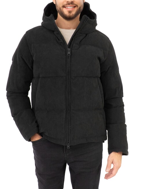COLMAR DANDY Cord-Daunenjacke mit Kapuze Schwarz - Ärmellose Jacken für Männer